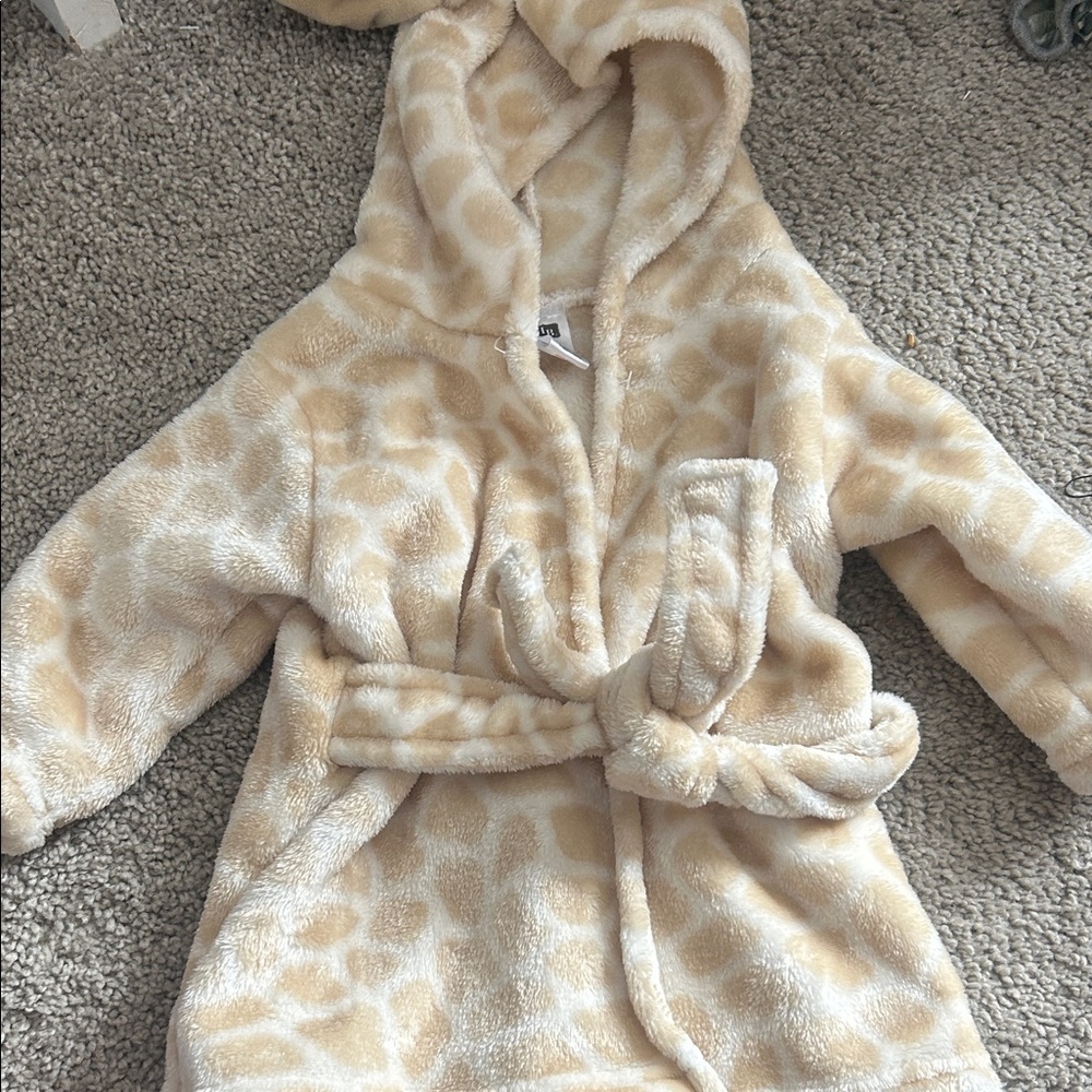 Cozy Tan Kids Hooded robe